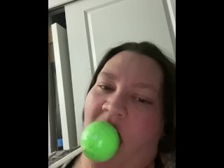 bbw, toothless, candy, solo female