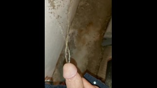 Arab Male Peeing in closed down factory. عربي يتبول 