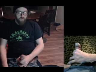 Me jerking off to some pr0n. Cumshot at the end!