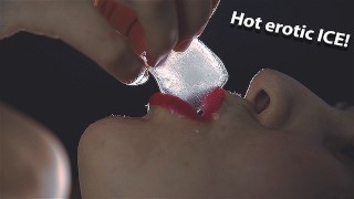 ♥ MarVal - Vídeo muito erótico com partes do corpo closeup e cubo de gelo brincando ♥