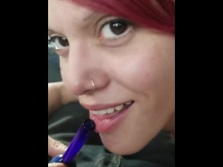 slut, smoking, blowjob, dick for dope