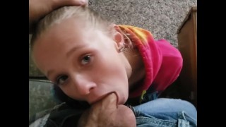 Cumming In Her Mouth Before Work CUMSHOT FACIAL HELP FROM STEP SISTER