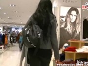 Preview 3 of Sex in Shoppingcenter - german amateur ebony teen swallow cum pov