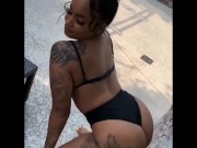 Preview 6 of Sexy Thick Ebony Slut Twerking Outside