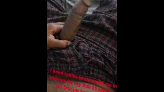 Sexy black stud about to release cum load