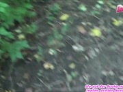 Preview 3 of blowjob and cum swallow in forest outdoor with german amateur teen