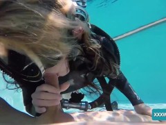 Jason and Monica fuck hard underwater