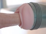 I fuck deep my Fleshlight and i let my pulsating big cock cum inside orgasm