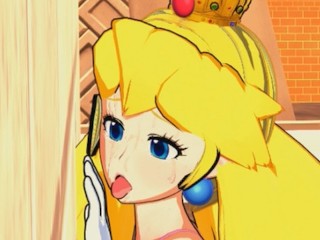 Princess Peach Fodido Contra Uma Parede (3D Hentai)