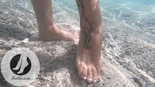 Playfull feet underwater