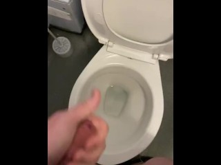 Working in Public Toilets had Big Cumshot