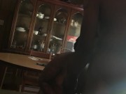 Preview 1 of Ebony Milf Wife Fucked Rough At The Dining Room Table