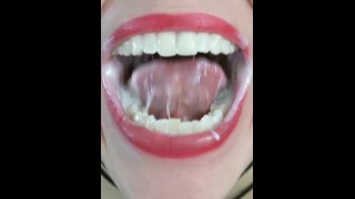 Yogurt Play In The Throat And Mouth Followed By A Final Regurgitation
