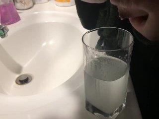  Lactating in a cup 