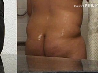 Male Hitchhiker masturbates in shower