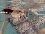 Preview 2 of Loris Licicia super hot underwater swimming naked