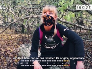 Outdoor Blowjob. Stalker Karina Suck a Dick to a Guard at an Abandoned Camp
