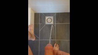 Just pissing in shower. 