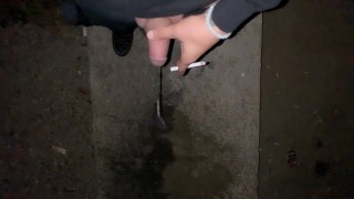 Twink is smoking and pissing at the abandoned place