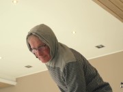 Preview 2 of Grandpa hard dick fucks tight teen pussy and cums in her mouth