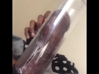 big dick, pov, solo male, cumshot, penis pump