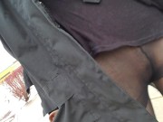 Preview 2 of Naughty Public Pantyhose Piss