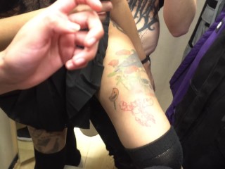 Fitting room blowjob_and cum_in mouth