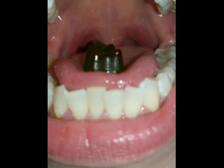Tongue,Mouth, Uvula.....And Gummy_Bears Sliding_Whole Down My Throat
