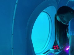 PUBLIC MASTURBATION WITH LOVENSE (LUSH) PART 6 Orgasm on a submarine
