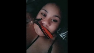 bbw teases self with whip