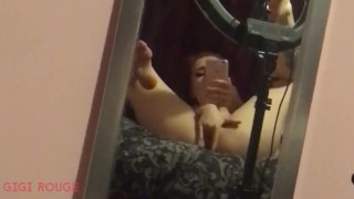 Playing With My Pussy In The Mirror | gigirouge