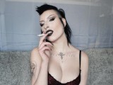 Goth Babe Smokes a Cigarette - Milk Rebelle