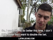 Preview 1 of Straight Latino Virgin Spitroasted By Uncut Cocks