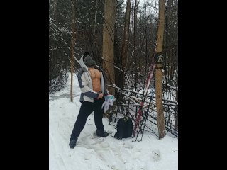 Plush MLP Unicorn on a_Public Ski Trail -Full Vid-SumFuk@4:00
