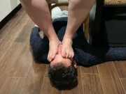 Preview 3 of Girlfriend uses my face as footstool as she works