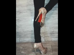 I take it off with my beautiful shoes imagining to step on you