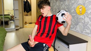 After A Hard Football Training Session FIFA Young Hot Has An Incredible Strong ORGASM