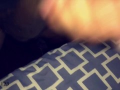big black cock giving rough bed strokes grunts and cums