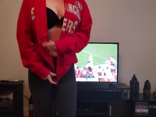 Desperation Pee - Niner's Fan didn't want to miss the game