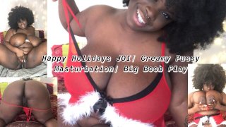 圣诞地带挑逗/ JOI /乳头玩挤/抓/涌出猫