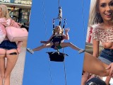 Blonde Sky Pierce Public Sex after Showing Pussy to Crowd POV