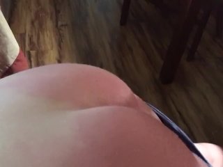 submissive slut, red head, pov