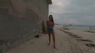 morena safada masturbando e chupando final de tarde na praia - Ana Rothbard