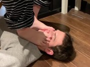 Sniffing my girlfriend’s sweaty toes