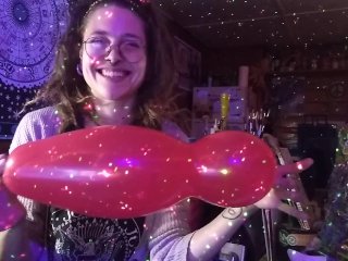 dreadlocks, carnival, looner girl, balloon fetish