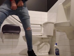 Playtime At The Urinal: Standing Piss Through My Fly Like A Man - Screenshot 4 of 16 - Public