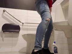 Playtime At The Urinal: Standing Piss Through My Fly Like A Man - Screenshot 5 of 16 - Urinal