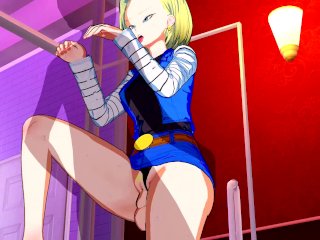 DBZ - Android 18 Footjob and Standing Creampie (3DHentai)