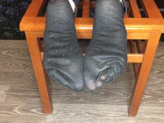 solo female, point of view, teen foot socks, kink