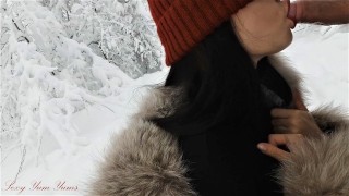 Blowjob in snow Siberia - Sexy Yum Yums